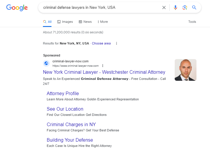Google Ads | Criminal Defense Lawyers in Newyork