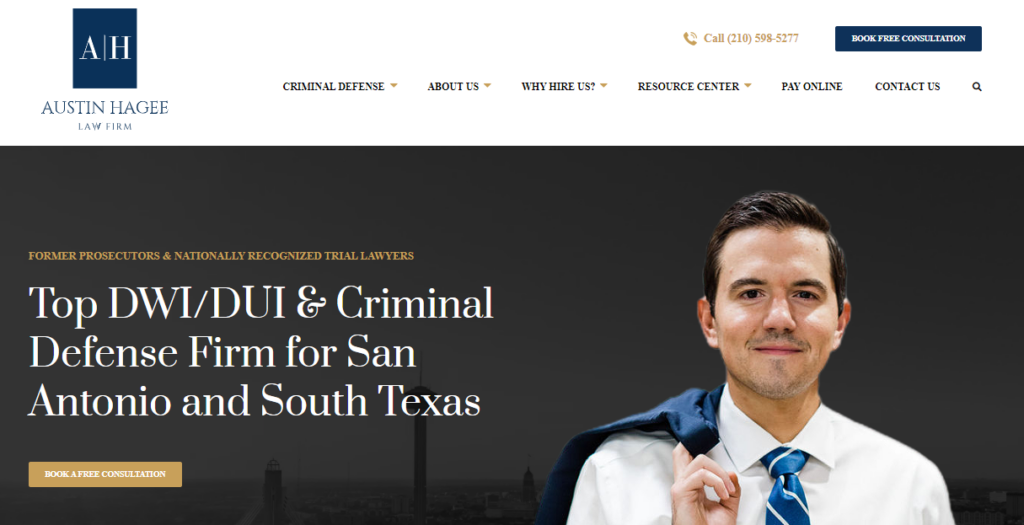 Austinhageelaw.com | Best Criminal Defense Website 2024 | Ray Legal Marketing
