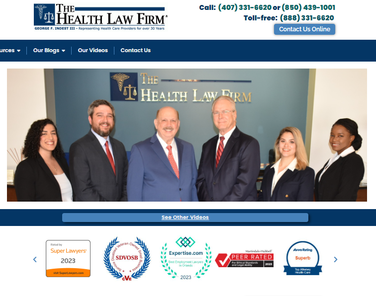 TheHealthLawFirm Website | Ray Legal Marketing | Website Design